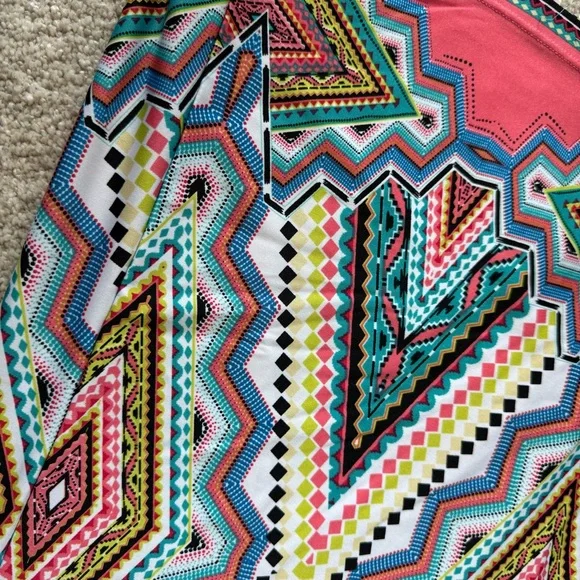 Sunny Leigh Multicolor Geometric Women's Wide-Leg Pants - Picture 4 of 9